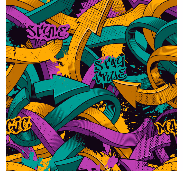 umelecké tapety graffiti stuhy - Tenstickers