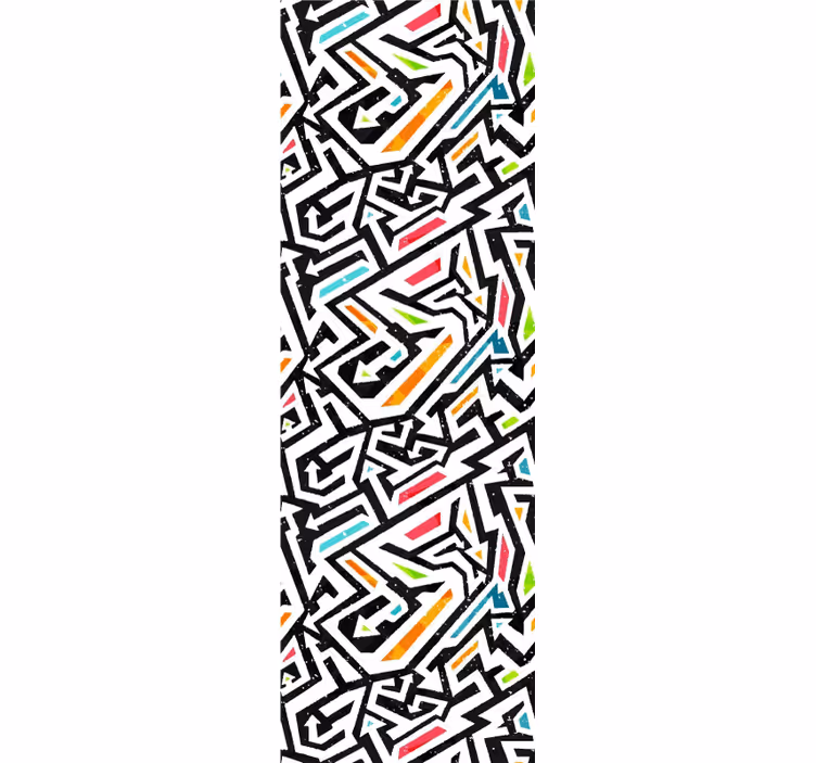 čiernobiele s farebnou tapetou patch art - Tenstickers