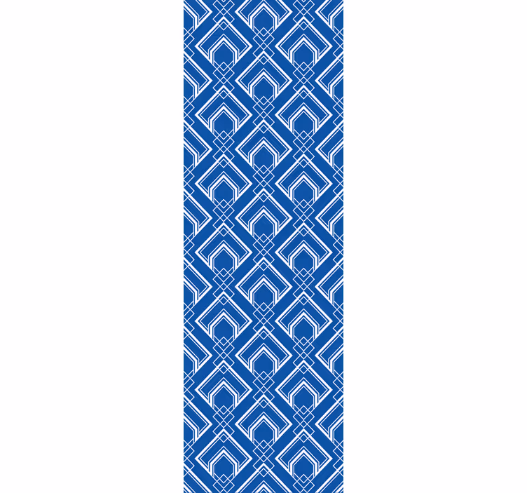 tapety geometrické vzory geometrický modrý vzor - Tenstickers