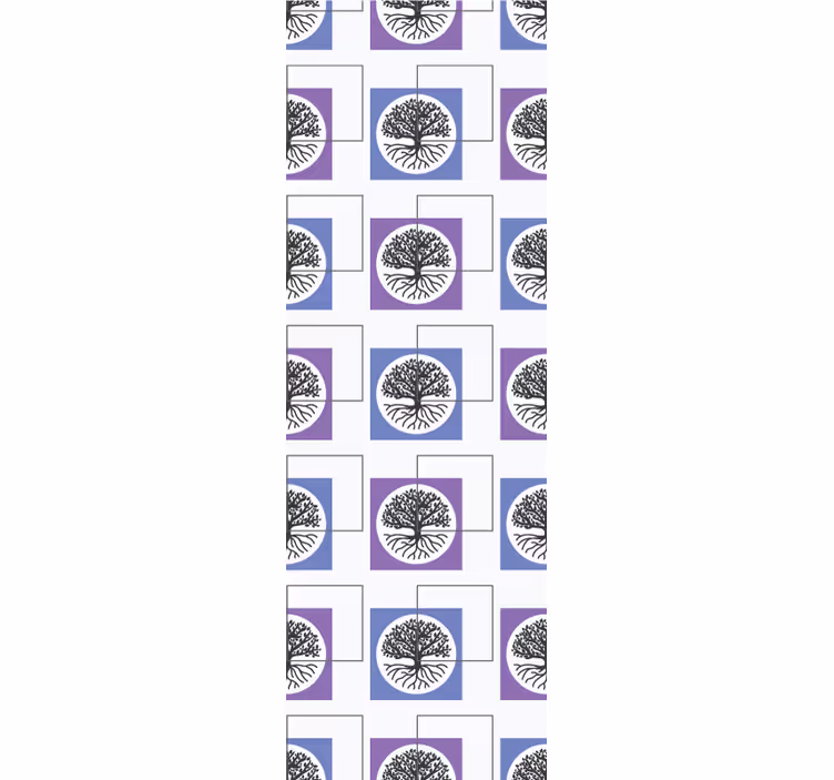 tapeta do izby geometrický dizajn stromu - Tenstickers