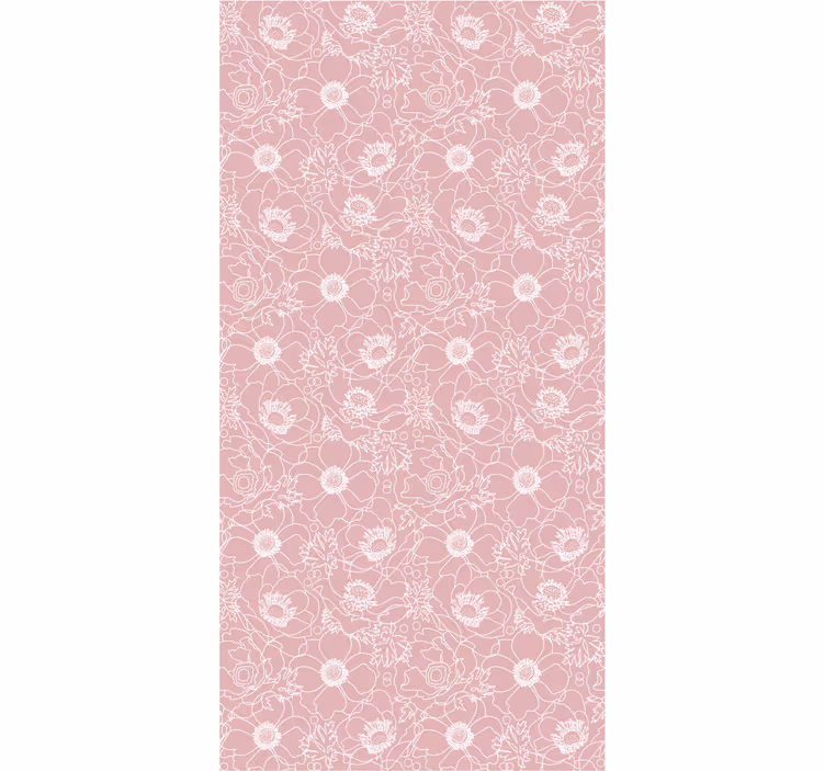 Ružový elegantný kvetinový vzor kvetinová tapeta - Tenstickers