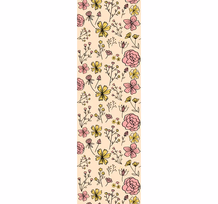 tapety na stenu kvety kvetinový botanický náčrt - Tenstickers