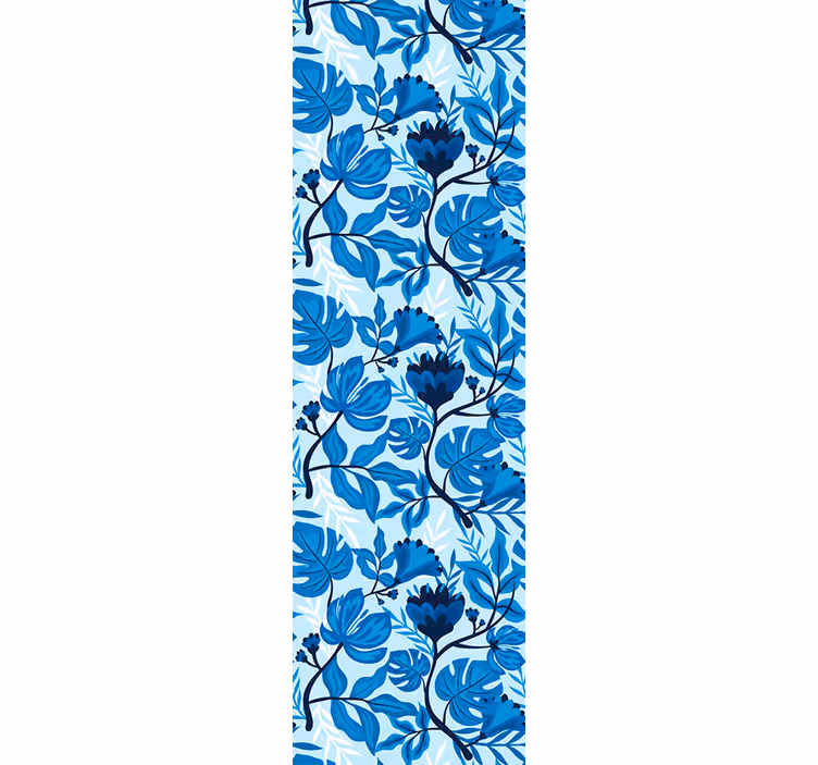 tapety na stenu kvety modrý botanický rozkvet - Tenstickers