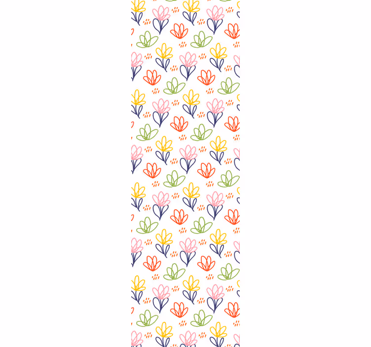 tapety na stenu kvety kvetinový doodle vzor - Tenstickers