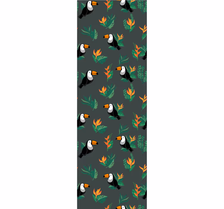 tapeta vtaky tukanový vzor - Tenstickers