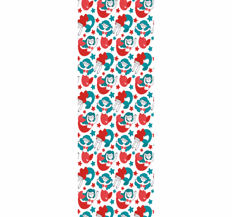 Morská panna červené vlasy usmievavé deti tapety - Tenstickers