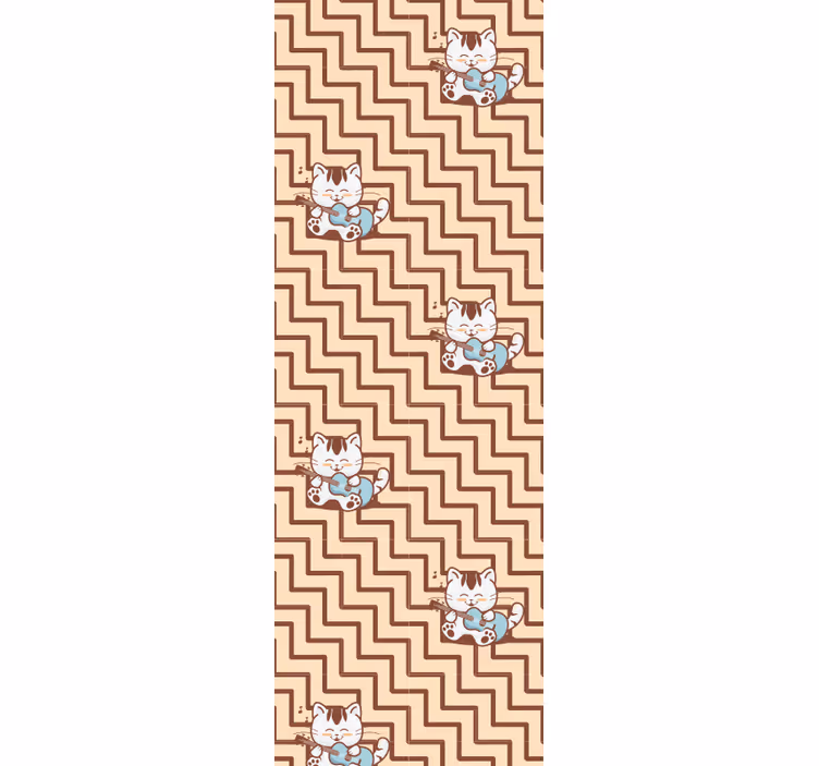 mačky tapety geometrický mačací motív - Tenstickers