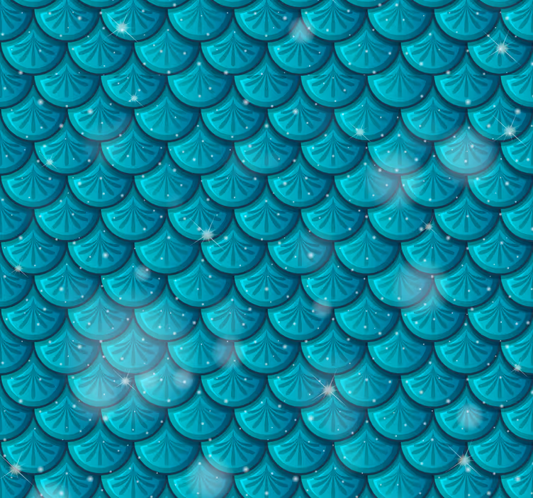 Morská panna modré váhy 3d tapety - Tenstickers