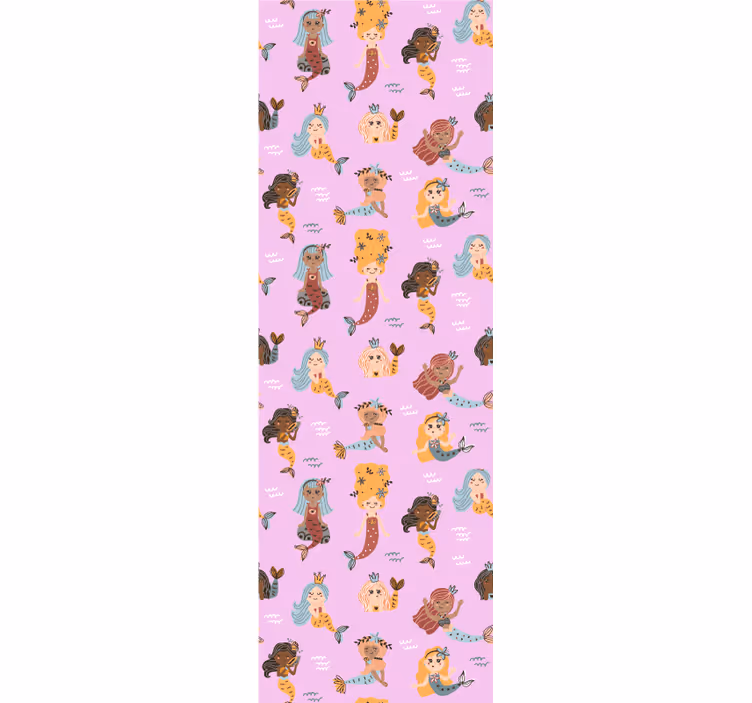 tapety do škôlky ilustrácie morskej panny - Tenstickers