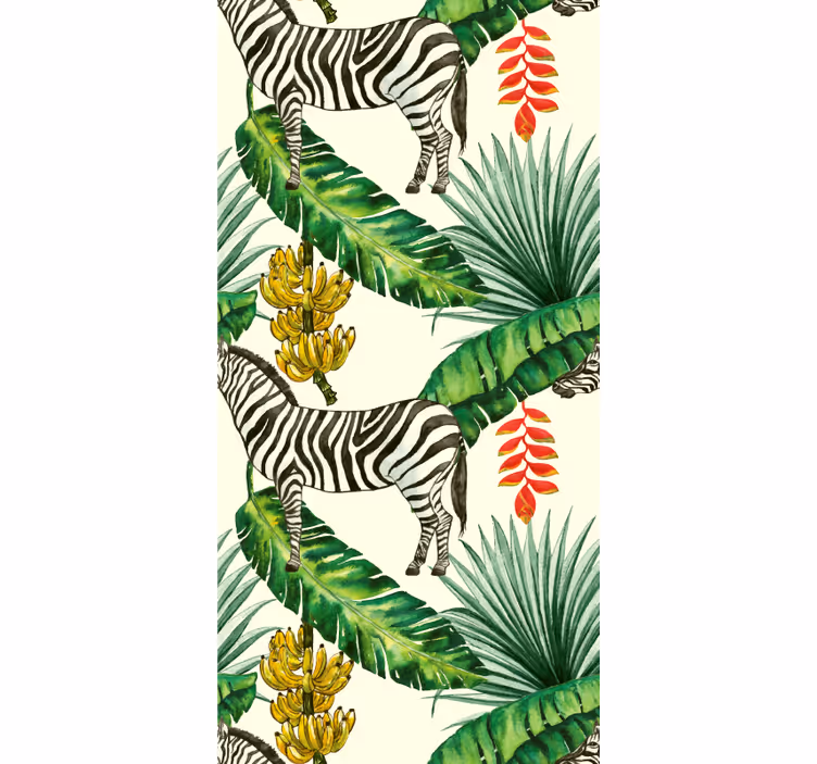 Zvieratá tapety potlač tropickej zebry - Tenstickers