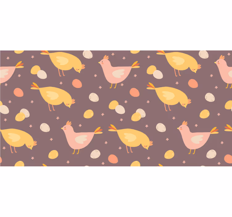 tapeta na stenu zvierata hravý vzor kurčiat - Tenstickers