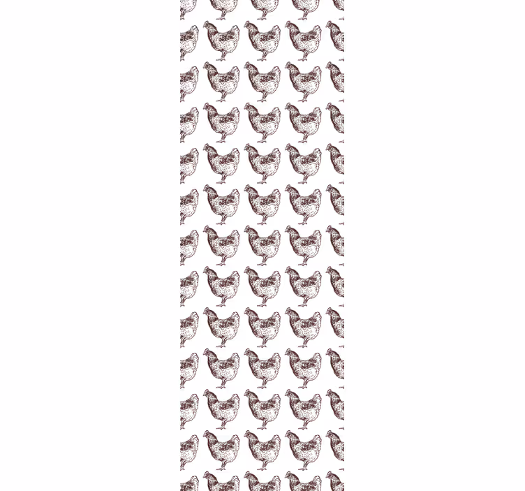 tapeta na stenu zvierata dizajn vzoru sliepky - Tenstickers