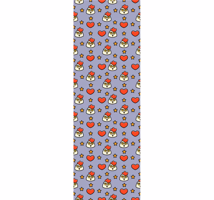 tapeta na stenu zvierata kreslený vzor kura - Tenstickers