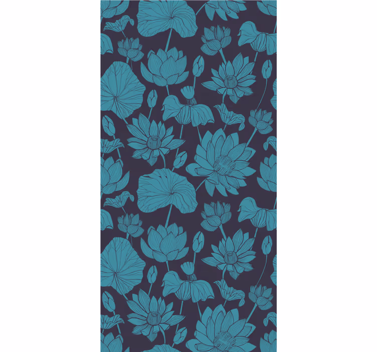 tapety na stenu kvety botanický lotosový vzor - Tenstickers
