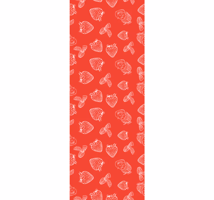 tapety na stenu kvety jahodový náčrt - Tenstickers