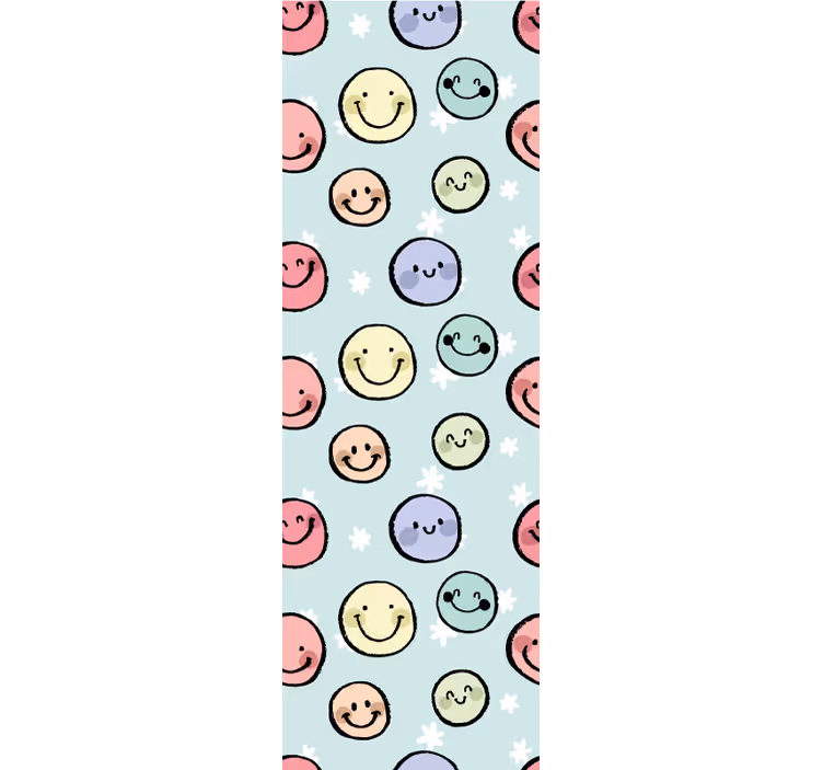 Pastelové úsmevy emotikony detská tapeta - Tenstickers