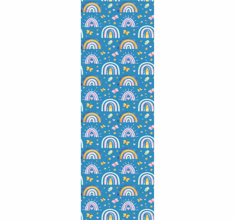 tapeta do detskej izby dúhové vzory motýľov - Tenstickers