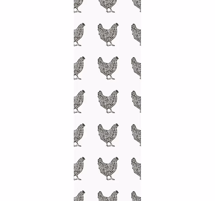 tapeta na stenu zvierata hydinový vzor - Tenstickers