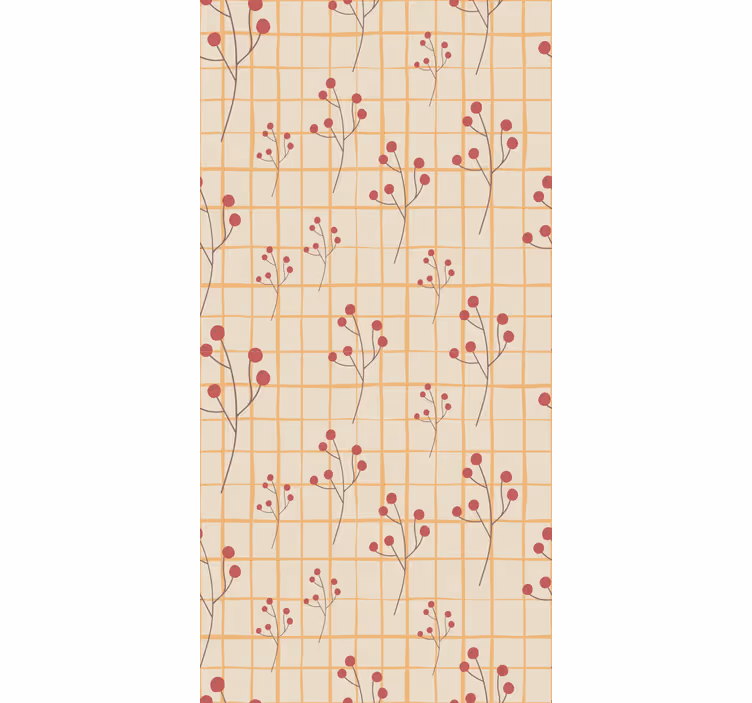 tapety na stenu kvety vzor bobuľových konárov - Tenstickers