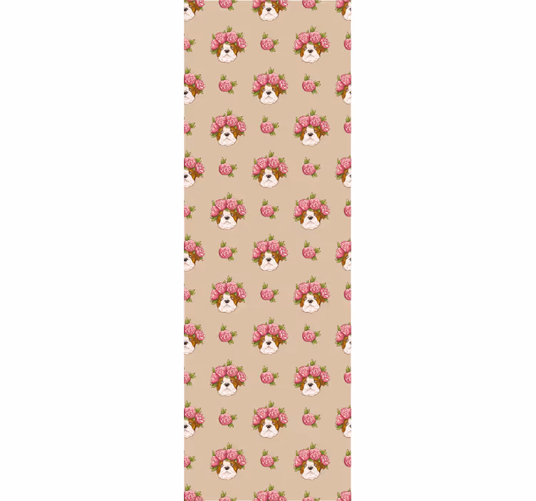 psie tapety kvetinový psí motív - Tenstickers