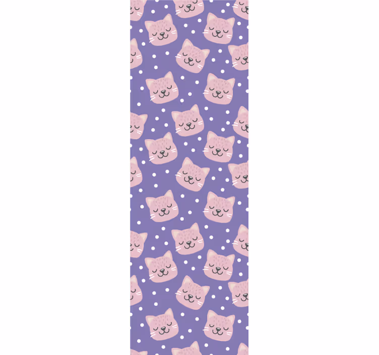 tapety do škôlky polka mačací vzor - Tenstickers