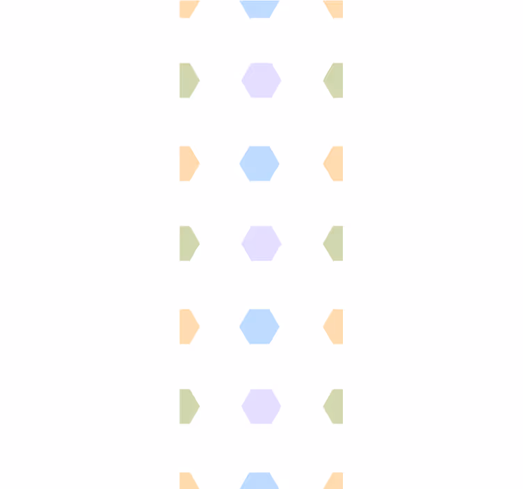 tapety geometrické vzory pastelové šesťuholníky - Tenstickers