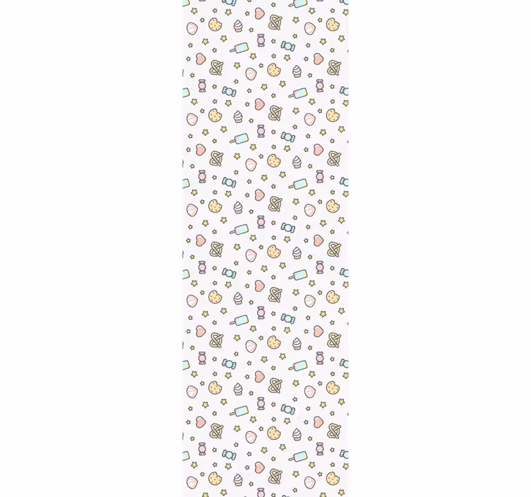 tapety do škôlky vzor inšpirovaný sladkosťami - Tenstickers