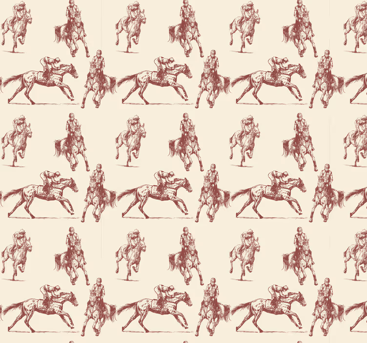 tapeta na stenu zvierata jazdecká ilustrácia - Tenstickers