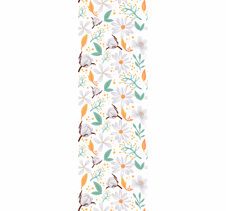 tapety na stenu kvety botanické kvety bavlny - Tenstickers