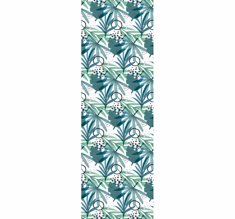 tapeta listy tropické geometrické - Tenstickers