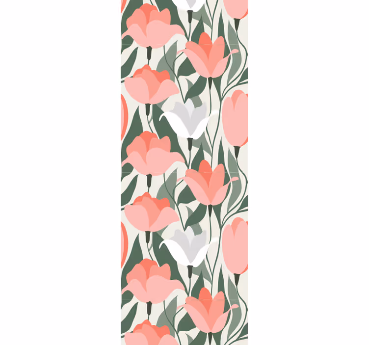 tapety na stenu kvety botanický vzor tulipánov - Tenstickers