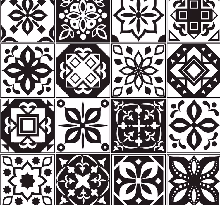 Arabeska - čiernobiele okrasné tapety - Tenstickers