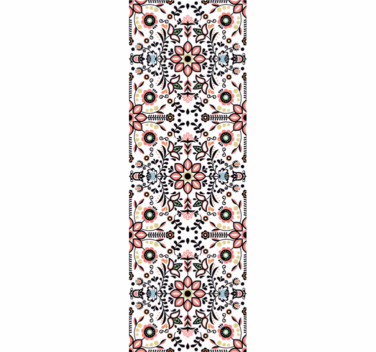 kvetinová tapeta ornamentálny motív - Tenstickers