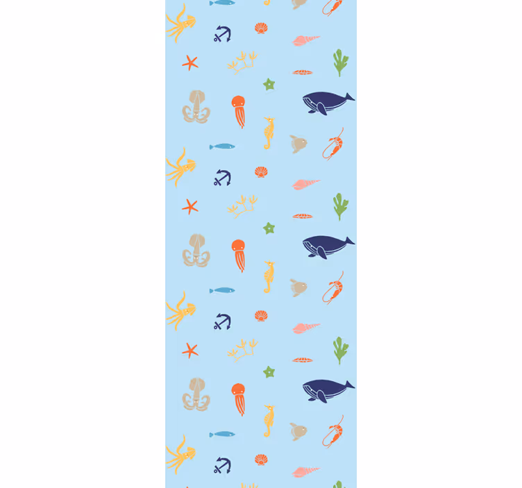 tapeta na stenu zvierata vzor oceánskej fauny - Tenstickers