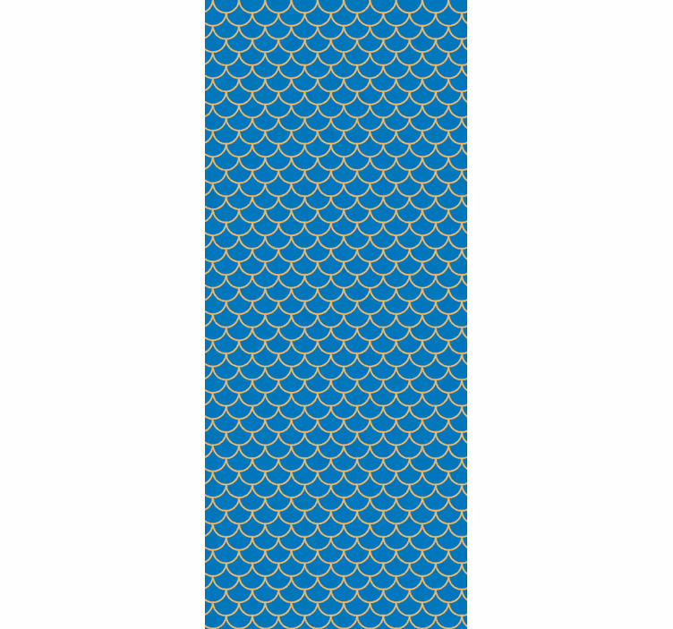Modrá rybí šupina vzor kúpeľňa tapeta - Tenstickers