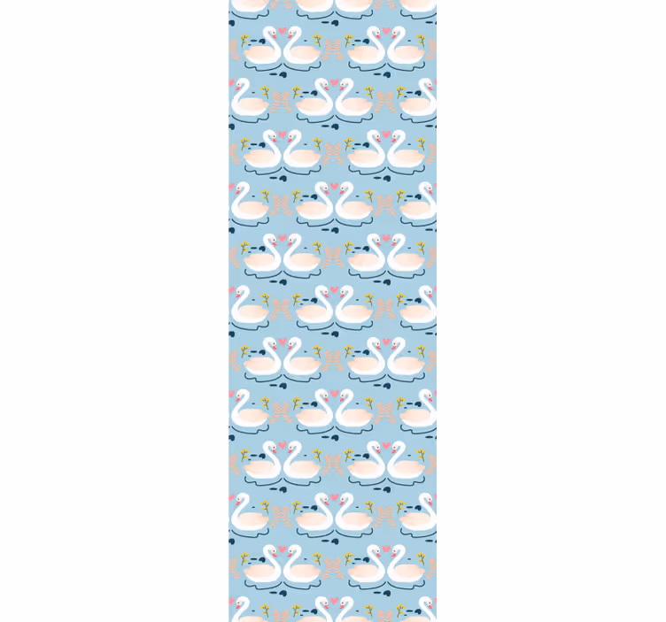 tapeta na stenu zvierata vzor labutieho jazera - Tenstickers