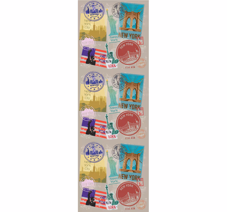 tapeta new york známky new yorku - Tenstickers