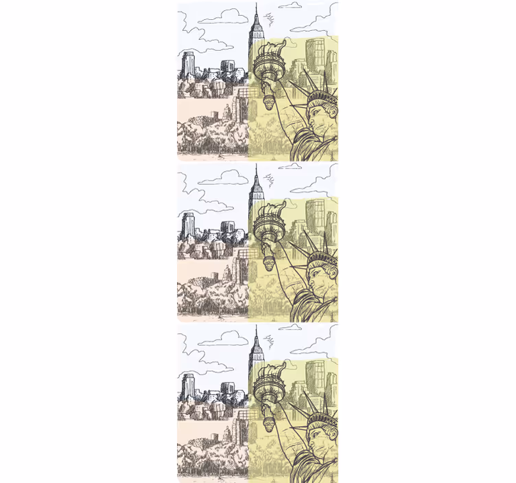 tapety mesto návrh mestského náčrtu - Tenstickers