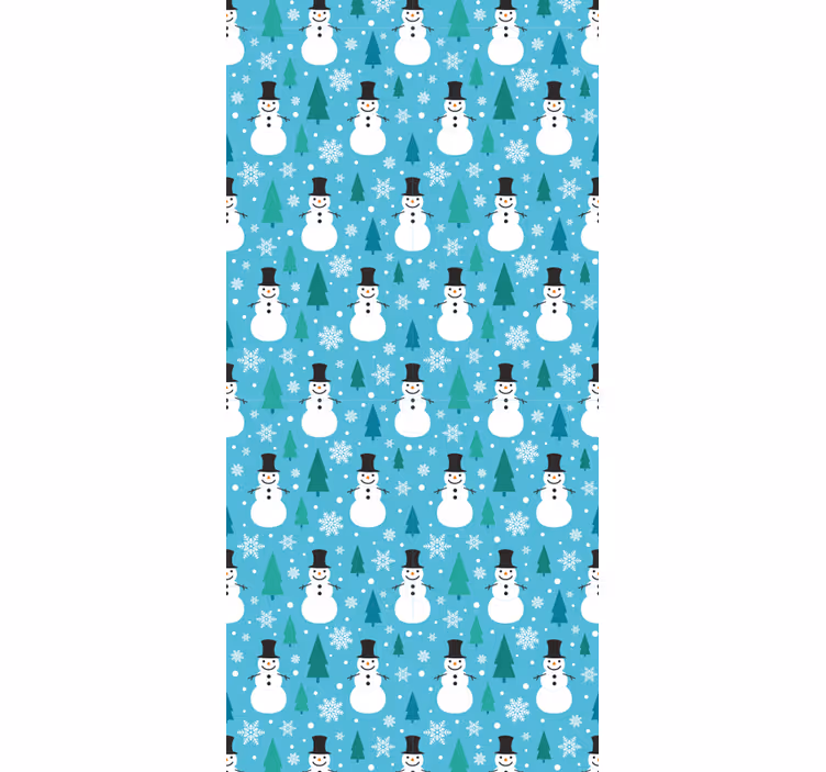 vianočné tapety snehuliak slávnostný vzor - Tenstickers