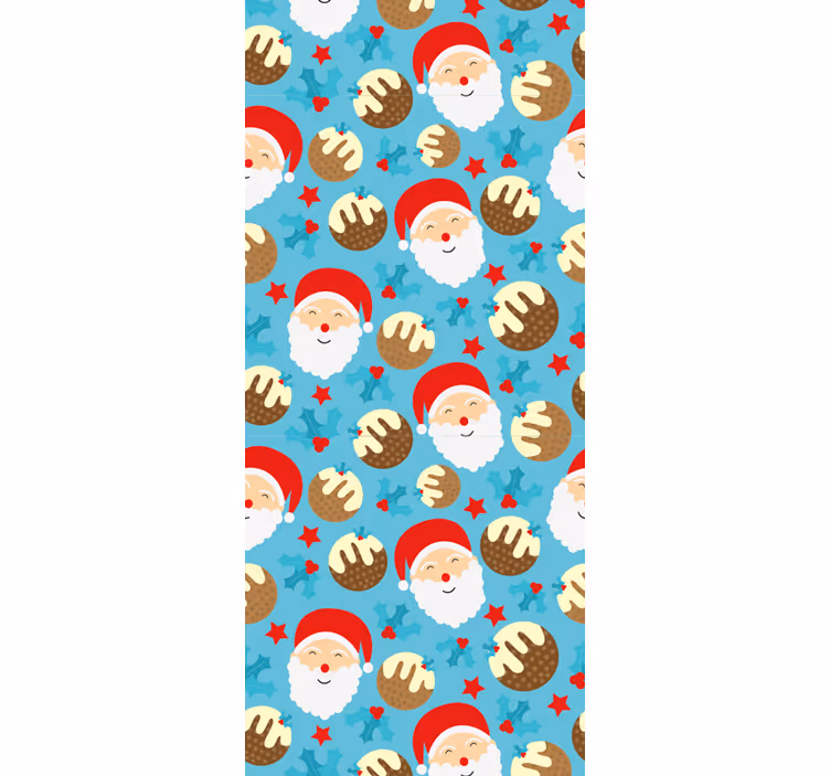 vianočné tapety slávnostný santa vzor - Tenstickers