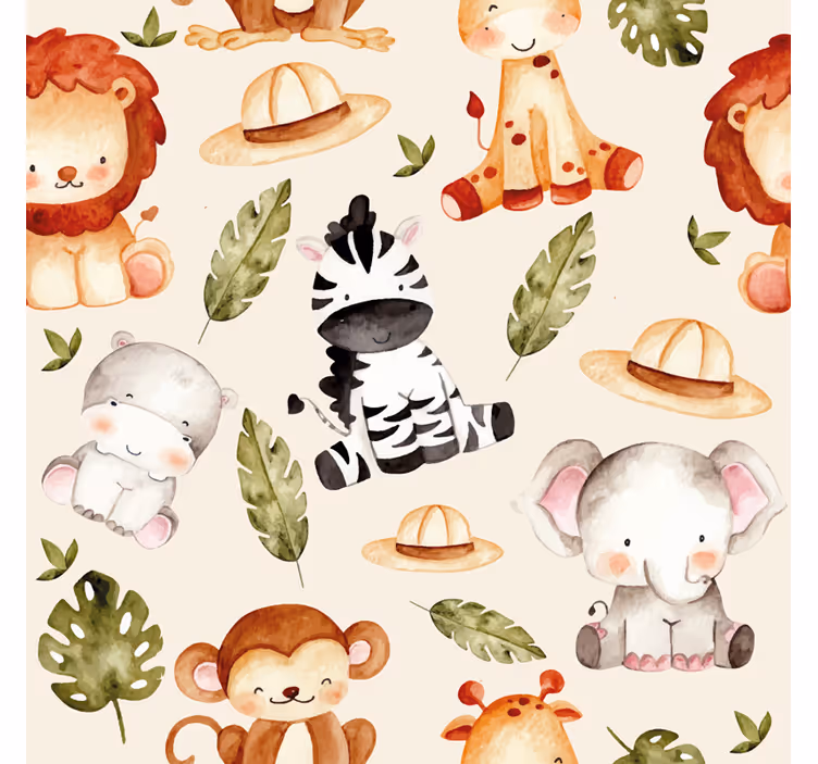Béžová safari detská tapeta - Tenstickers