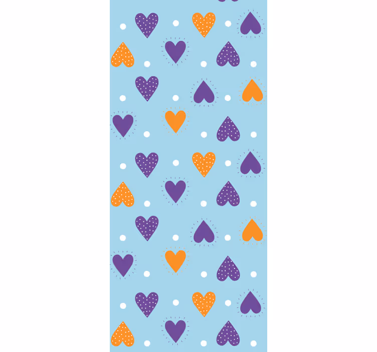 tapeta do izby srdcové kvapky - Tenstickers