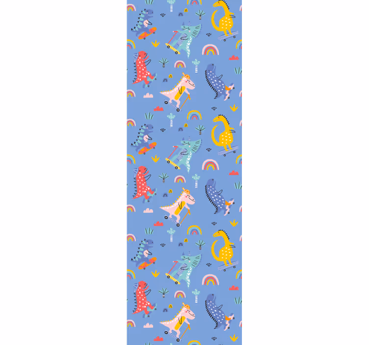 tapeta dinosaury korčuliarskych dinosaurov - Tenstickers