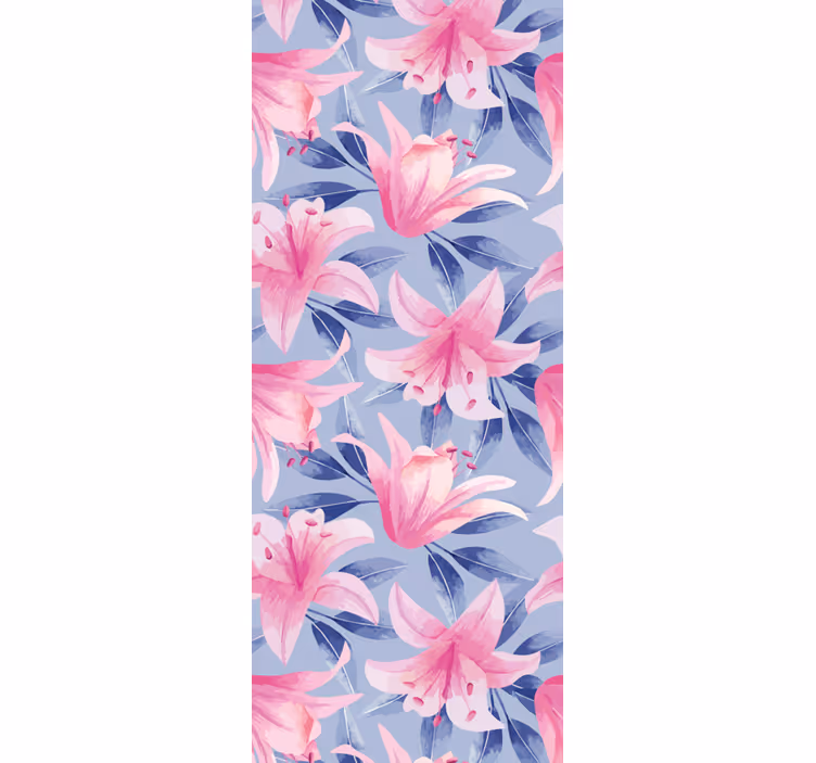 kvetinová tapeta elegantný vzor ľalie - Tenstickers