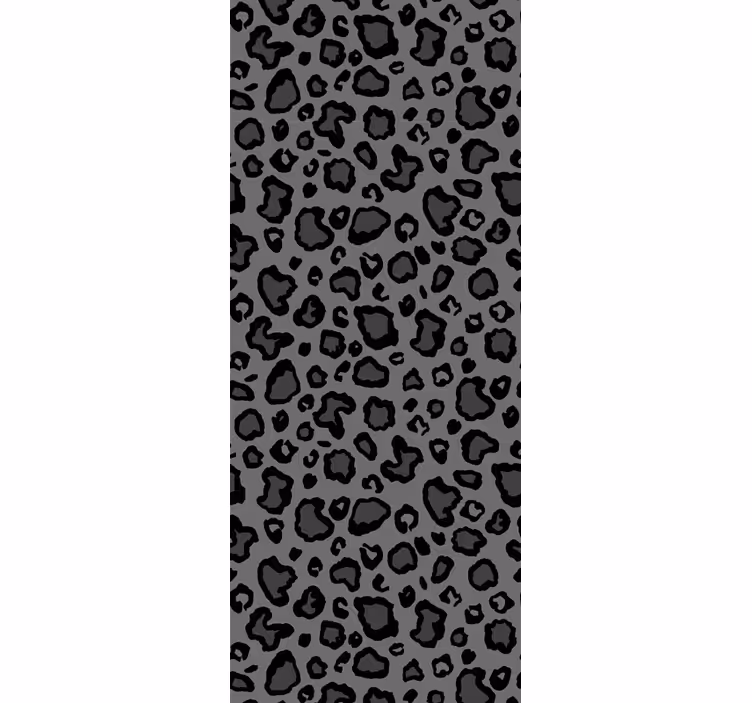Tapeta s tmavosivým a čiernym leopardím vzorom - Tenstickers