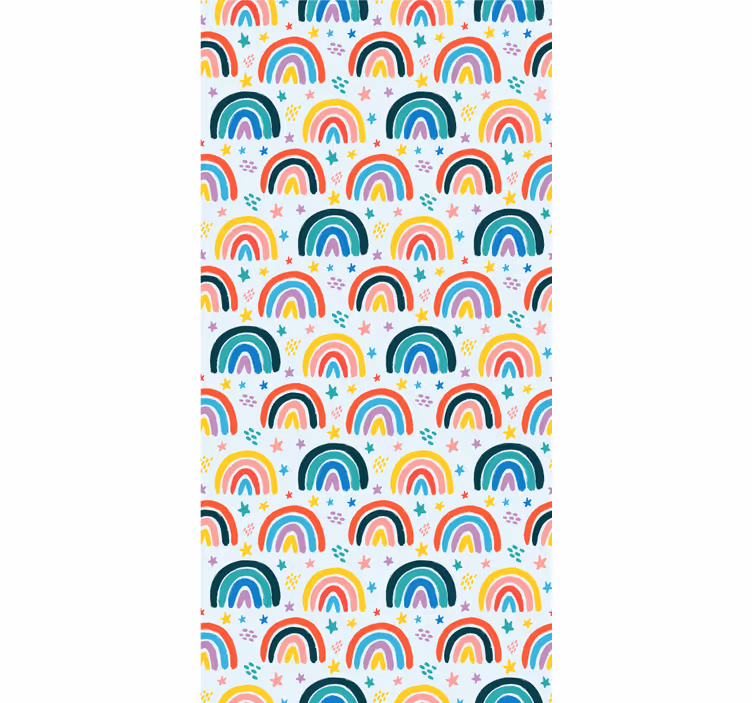 tapeta do detskej izby koláž dúhového motýľa - Tenstickers