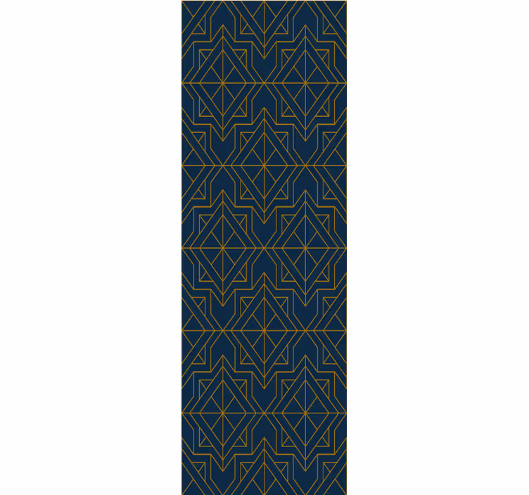 Elegantná dekoračná tapeta v štýle art deco sýtomodrá - Tenstickers