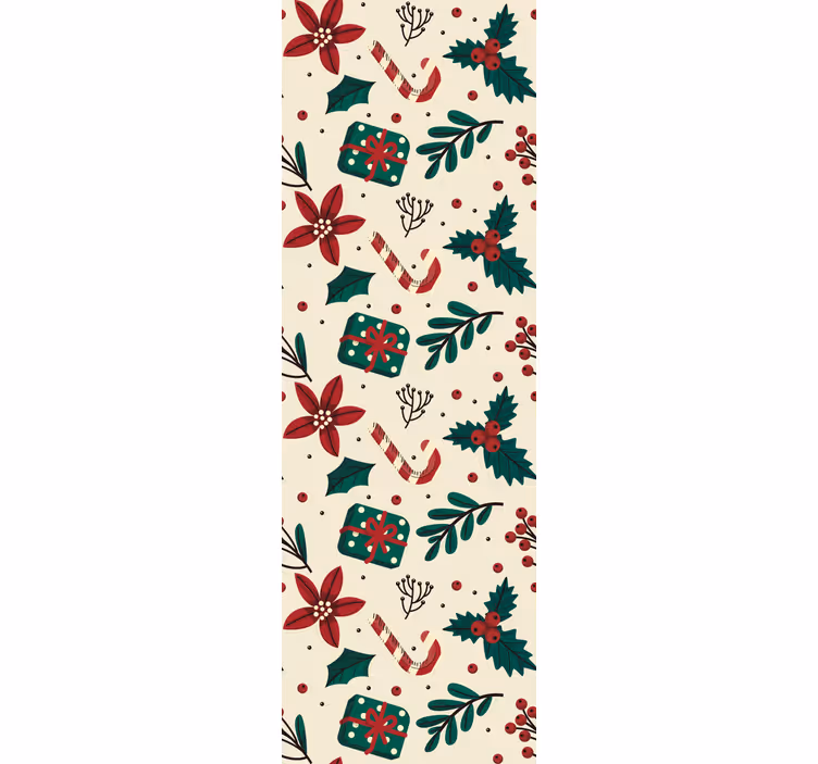 vianočné tapety slávnostný botanický vzor - Tenstickers