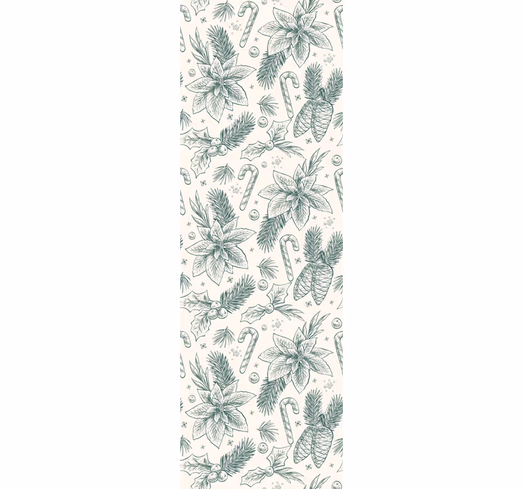 vianočné tapety dovolenkový botanický motív - Tenstickers