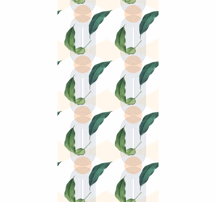 tapeta listy listový geometrický - Tenstickers